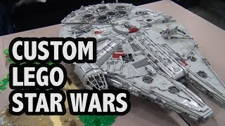 Detailed Custom LEGO Millennium Falcon Star Wars Ship  Bricks Cascade 2017 [upl. by Clarie]