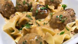 The Ultimate Swedish Meatballs Served With Egg Noodles [upl. by Ree]