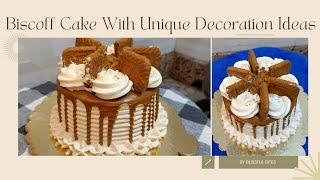 Best Biscoff Cake Recipe Simple Cake Decoration Ideas Biscoff Frosting Recipe blissfulbites [upl. by Anitsej154]