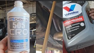 505 CRO Oil Treatment  Does It Work Lets See  Valvoline High Mileage Oil Going in  Milk Color [upl. by Neeli492]