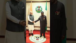 PM Modi meets with Nigerian President Bola Ahmed Tinubu  shorts [upl. by Doowyah]