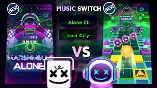 Marshmello Alone VS Lost City  Rolling Sky [upl. by Glavin]