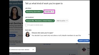 How to Add Job Preferences to Your LinkedIn Profile [upl. by Treva]