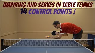 Umpiring and serves in table tennis  14 control points [upl. by Annauj]