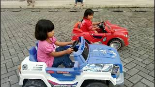 Mainan Anak Mobil Mobilan Aki Remote Control Lets Play [upl. by Rednael]