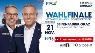 Das SteiermarkWahlfinale der FPÖ mit Herbert Kickl und Mario Kunasek [upl. by Thacker45]