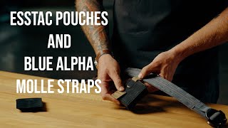 How to Install Esstac Pouches With Blue Alpha MOLLE Straps [upl. by Lenahs]