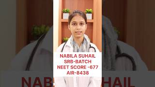 NABILA SUHAIL SRBBATCH  NEET 2024 SCORE 677  AIR8438  NEW LIGHT singhsir neet2024 shorts [upl. by Bergmann]