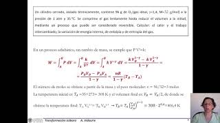 Ejemplo transformación adiabática   UPV [upl. by Nahtnahoj]