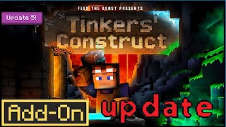 Minecraft Bedrock add on update Tinkers Construct update 5 [upl. by Roinuj]