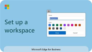 Microsoft Edge Workspaces How to set up a workspace [upl. by Acenom]