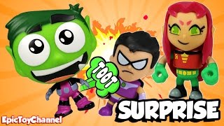 SURPRISE Teen Titans Go Toys Super Tooter Beast Boy amp Robin Starfire Raven Hero Surprise Toys [upl. by Hniht]