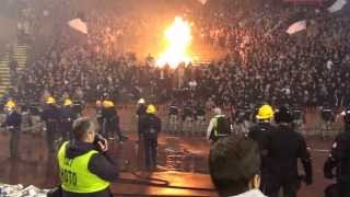 Crvena Zvezda  Partizan Beograd 20131102  Grobari burned Marakana 12 mins long video VI [upl. by Elletsirk]