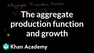 The aggregate production function and growth  APⓇ Macroeconomics  Khan Academy [upl. by Caldera797]