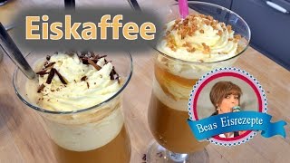 Eiskaffee selber machen  Vanilleeis und Sahne  Zubereitung [upl. by Annaohj]