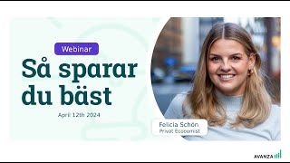 Webinar Så sparar du bäst Del 1 [upl. by Earl]