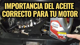 IMPORTANCIA del ACEITE CORRECTO en el MOTOR de tu AUTO [upl. by Eupheemia]