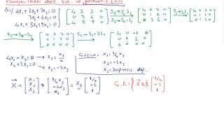 15 Lineer cebir  Homojen lineer denklem sistemleri ve parametrik form [upl. by Kcitrap]