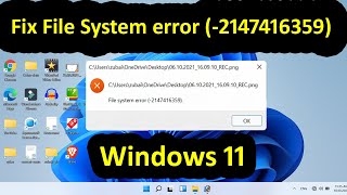 How to fix file system error in windows 11 10 8 and 7  Windows not open photos and calculator [upl. by Eirrahs224]