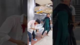 Metro Station 🔥Public Prank 🥺🤣 funny prank public cute girls bijli Prank [upl. by Nelad798]