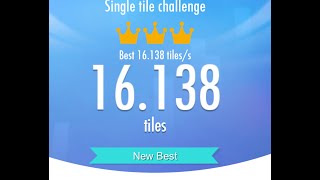 PIANO TILES 2 SINGLE TILE CHALLENGE 16138 TPS LEGENDARY RECORD NO PAUSE CADEN DEFEATED [upl. by Icam]