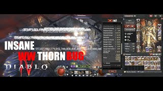 Diablo 4 S6 PTR  WW Thorn Barb reached Highest Damage  Infinite Damage and Infinity Symbols [upl. by Daniell703]