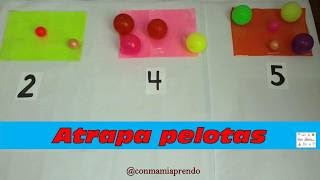 ATRAPA PELOTAS Actividad para reforzar pensamiento matemático en niños de preescolar [upl. by Nariko]