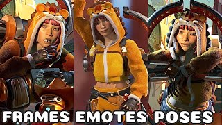 Frames Emotes and Poses with Conduit’s Lionhearted Skin  Apex Legends 4K60Hz [upl. by Anile722]