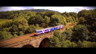 Drone Footage Cinematic Marple Goyt Viaduct Trainline Bridge Roman Lakes Erik Satie Gymnopédie No1 [upl. by Annohs]