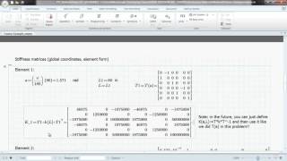 Frames  FE Formulation  Mathcad [upl. by Nylkoorb]