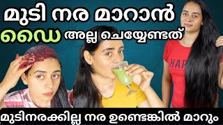 🔴ഡൈ അടിക്കാൻ ഓടേണ്ട‼️ആദ്യം ഇതൊന്നു ചെയ്യൂ മുടി നരക്കില്ല നര ഉണ്ടെങ്കിൽ മാറും 💯Result at Home [upl. by Enhpad303]