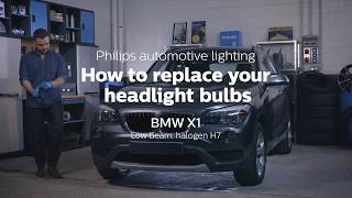 How to replace headlight bulbs on your BMW X1 [upl. by Itnuahsa]