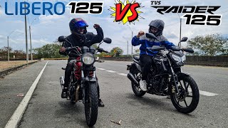 Yamaha Libero 125 VS Tvs Raider 125 🥵🔥 Batalla única Drag Race [upl. by Teyugn]