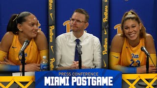 Pitt Volleyball  POST GAME vs MIAMI  DAN FISHER BRE KELLEY OLIVIA BABCOCK [upl. by Kepner]