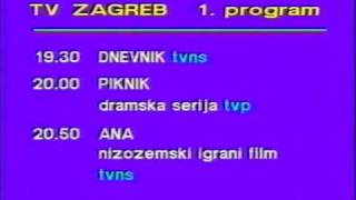 Raspored programa TV Zagreb za 23071989 [upl. by Nevil]