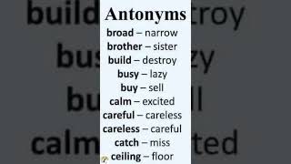 Simple antonyms easy antonyms daily antonyms [upl. by Rehpotsyrk]