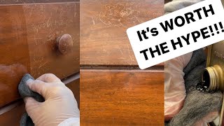 It’s WORTH THE HYPE how to refinish wood without sanding [upl. by Topping]