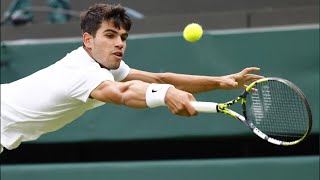 Carlos Alcaraz wows with a perfectly placed backhand return  Wimbledon on ESPN [upl. by Halonna728]