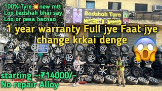 Mayapuri😱Famous Alloy🔥wheels shop💹  Unique Alloys😳 100tyre🛞  MT Tyres🚜 mayapurialloymarket [upl. by Gottfried]