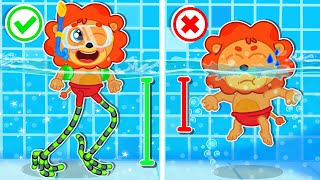 Liam Family USA  Long Legs vs Short Legs Safety Rules in Swimming Pools  Family Kids Cartoons [upl. by Gideon675]