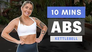 10 Min Weighted ABS workout KETTLEBELL OR DUMBBELL  BEST Kettlebell exercises for CORE STRENGTH [upl. by Plotkin]