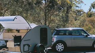 Smidge Teardrop Campers ‘The Drop’ tripping down the coast of Australia  tear drop camper Glamping [upl. by Hauge]