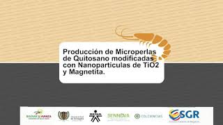 04 Producción de bioadsorbentes de quitosano con nanopartículas magnéticas y fotocatalíticas [upl. by Adnawyt542]