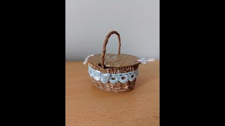 Miniature  Picnic basket DIY 092023 [upl. by Esej]