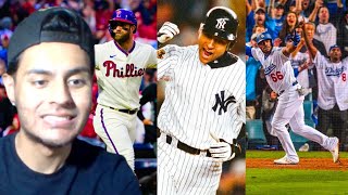 MLB GREATEST POSTSEASON MOMENTS REACTION [upl. by Nallid]