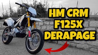 HM CRM F125X Derapage 4T  TEST RIDE [upl. by Pardner276]