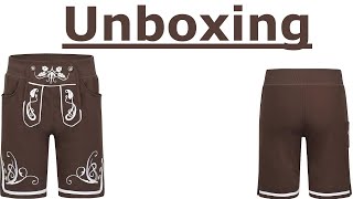 Herren Jogging Lederhose Unboxing Video [upl. by Nemad]