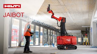 INTRODUCING a new construction robot Hilti JAIBOT for construction automation of overhead drilling [upl. by Haym]