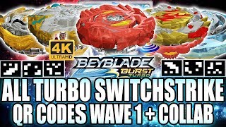 ALL QR CODES TURBO SWITCHSTRIKE WAVE 1  RED REGULUS BEYBLADE BURST TURBO APP QR CODES [upl. by Baptista]