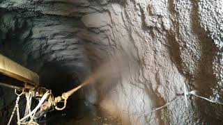 Shotcrete Process in Underground Tunnel [upl. by Waxman]